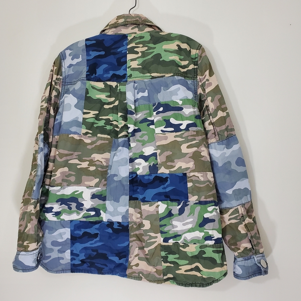 Gap Multicolored Patchwork Camouflage Cotton Jack… - image 2